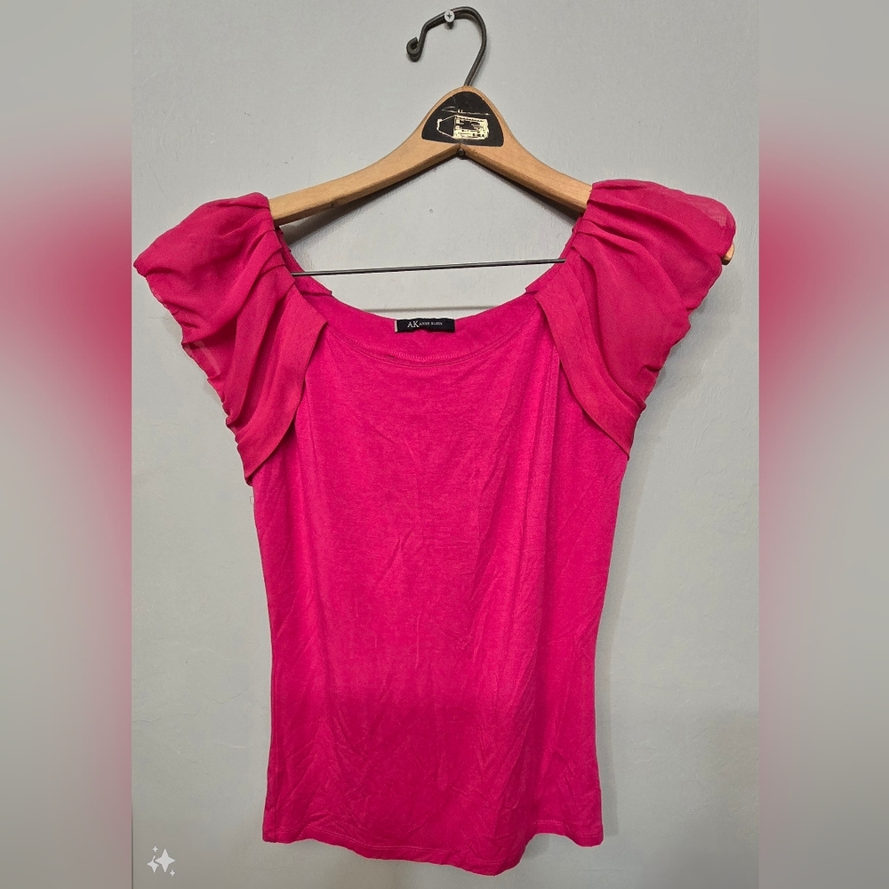 Anne Klein pink blouse- Lg